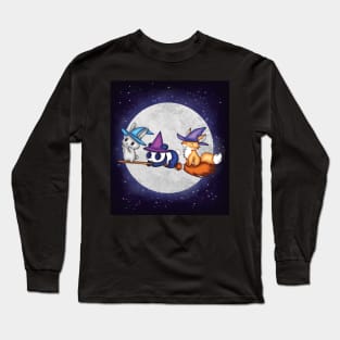 Witch’s broom ride at Halloween Long Sleeve T-Shirt